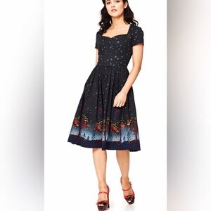 Elegant Black Floral Dress